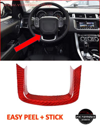 Thumbnail for Carbon Fiber Red Steering Wheel Trim for Range Rover Sport 2014-2019 for Rr Velar 2017-2020