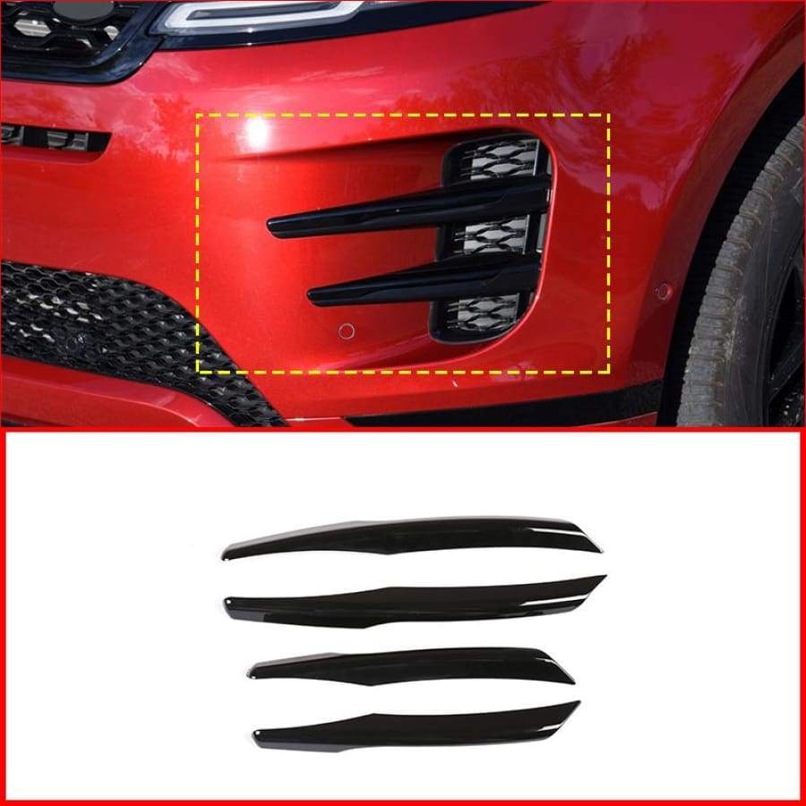 Abs Black Car Front Fog Lamp Frame Trim Exterior Decoration Accessories For Range Rover