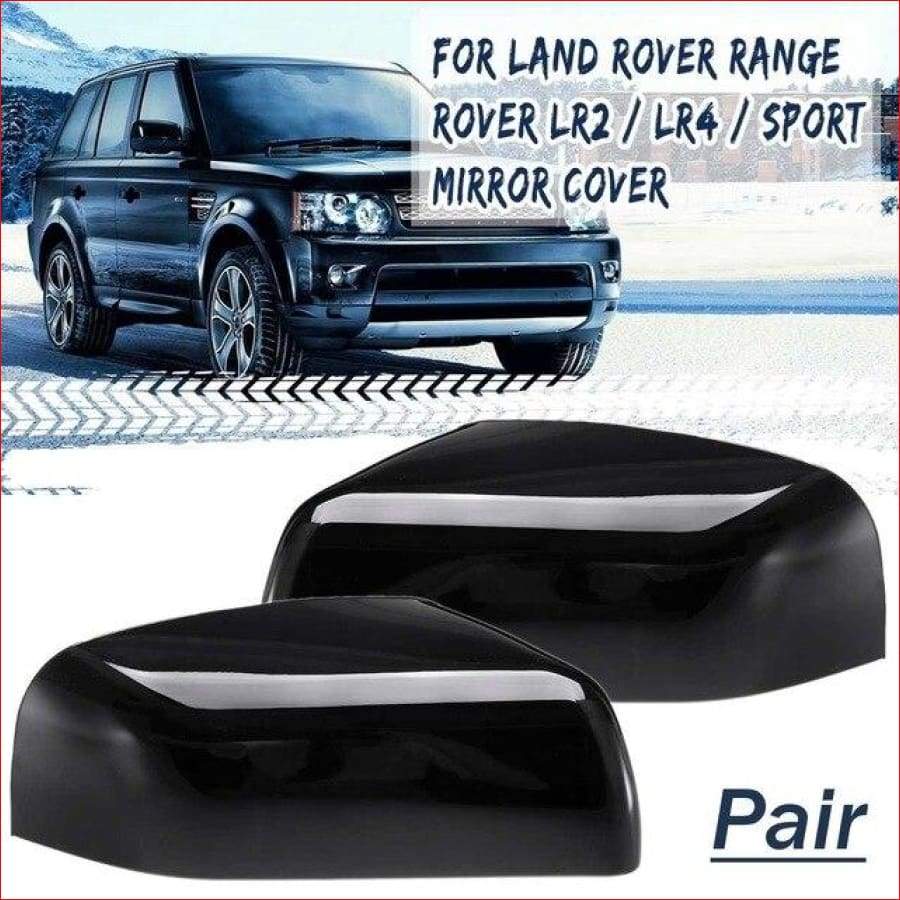 Black 2Pcs Rear View Mirror Cover For Land Rover L320 France / Black Car
