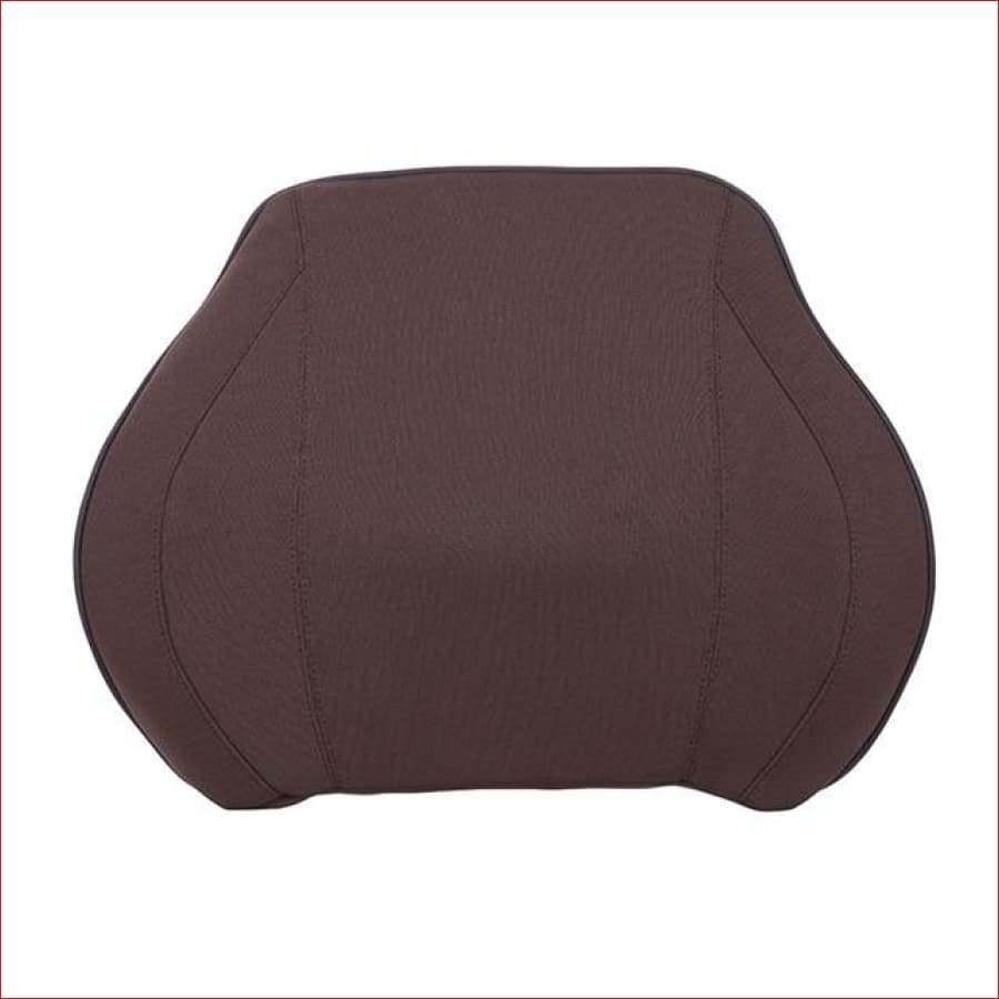 Car Seat Headrest Neck Rest Cushion Cloth Brown 2 Car