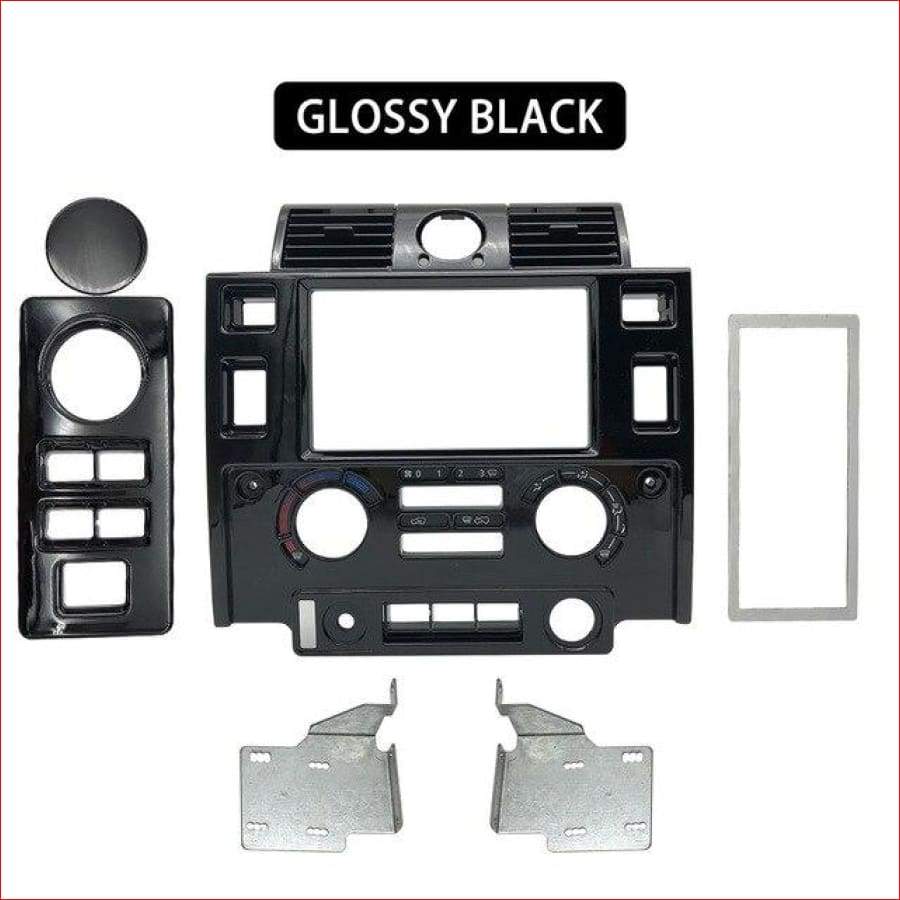Car Styling Tuning Interior Parts Double Din Fascia Kit For Land Rover Defender Glossy Black Matt