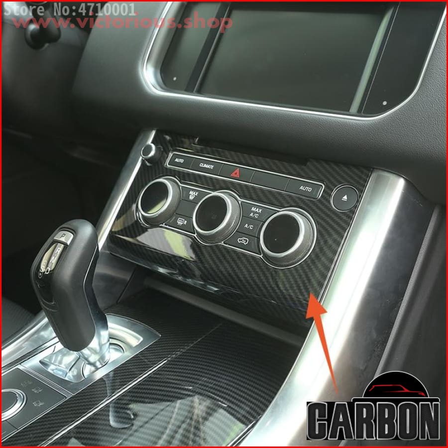 Carbon Fiber Style Abs Plastic Center Console Land Rover Range Sport Rr 2014-2017 Car