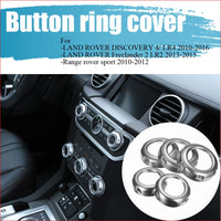 Thumbnail for 5Pcs Car Dashboard Console Switch Button Ring Cover Trim Auto Styling Chrome For Land Rover