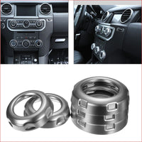 Thumbnail for 5Pcs Car Dashboard Console Switch Button Ring Cover Trim Auto Styling Chrome For Land Rover