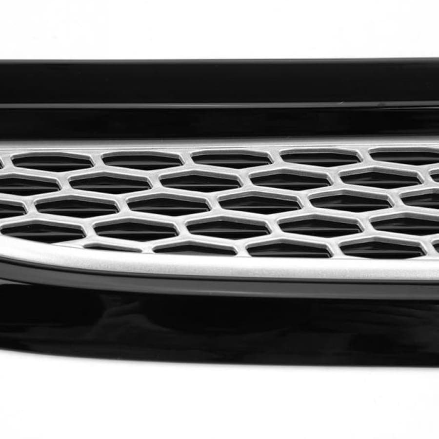 Exterior Hood Air Vent Outlet Wing Trim For Land Rover Range Evoque Black And Silver Car