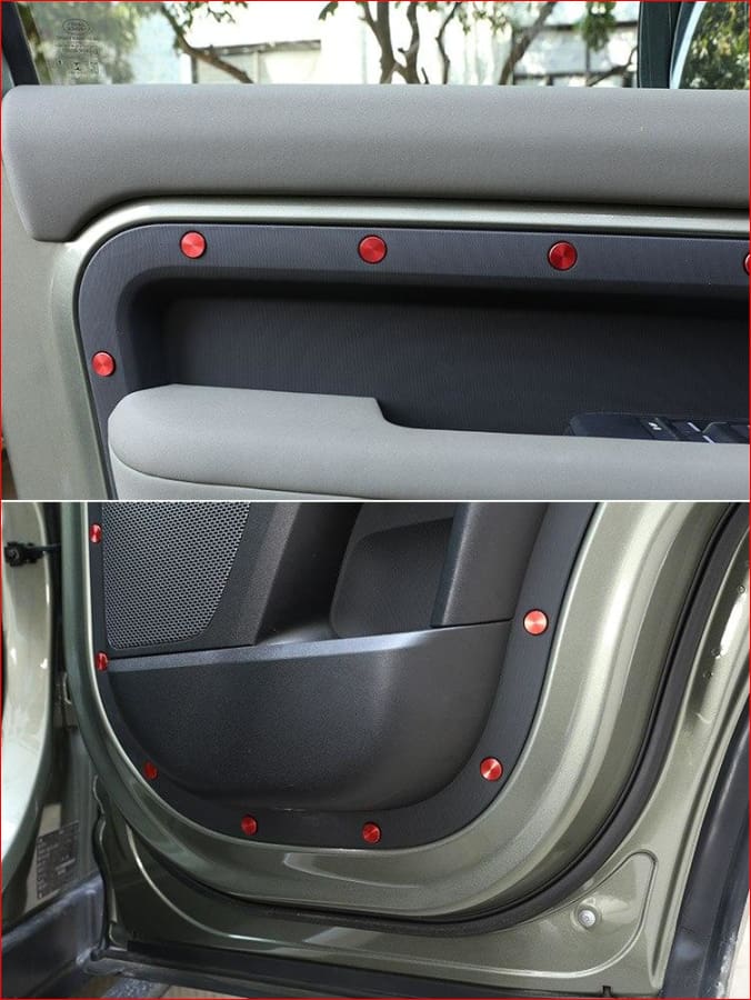 For Land Rover Defender 110 130 2020-2021 Aluminum Alloy Red/silver Car Door Screw Protection Cover