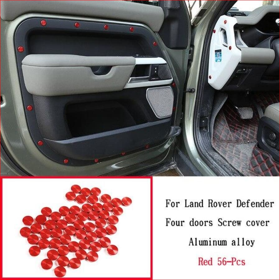 For Land Rover Defender 110 130 2020-2021 Aluminum Alloy Red/silver Car Door Screw Protection Cover