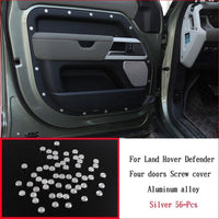 Thumbnail for For Land Rover Defender 110 130 2020-2021 Aluminum Alloy Red/silver Car Door Screw Protection Cover