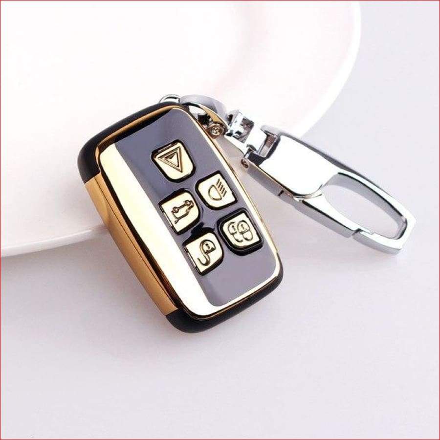 Abs Full Key Case For Xfl Xe F-Pace Xel Xjl Land Rover Range Golden With Buckle Car