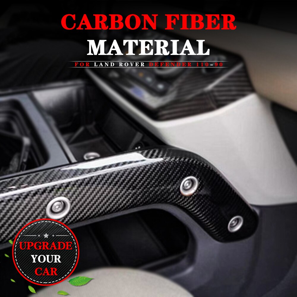 Real carbon fiber/Fibre decorative strip for central control armrest for 2020+ Land Rover Defender L663