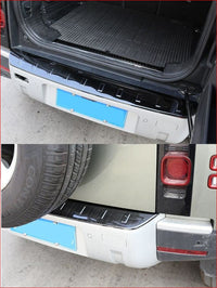 Thumbnail for Stainless Steel Black/silver Car Rear Bumper Plate For Land Rover Defender 110 2020-2021