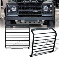 Thumbnail for Steel Grill Front Lamp Lights Guard Sets Fit For Land Rover Defender 90 110 Car