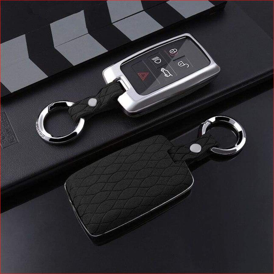 Suede Leather Car Key Case Cover For Land Rover A9 Range Sport 4 Evoque Freelander 2 Discovery