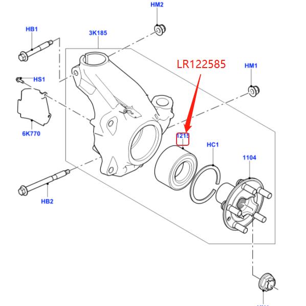 Genuine Front Rear Wheel Hub Bearing for Land Rover Range Rover RR Sport Velar New Discovery Defender LR070453 LR072488 LR122585