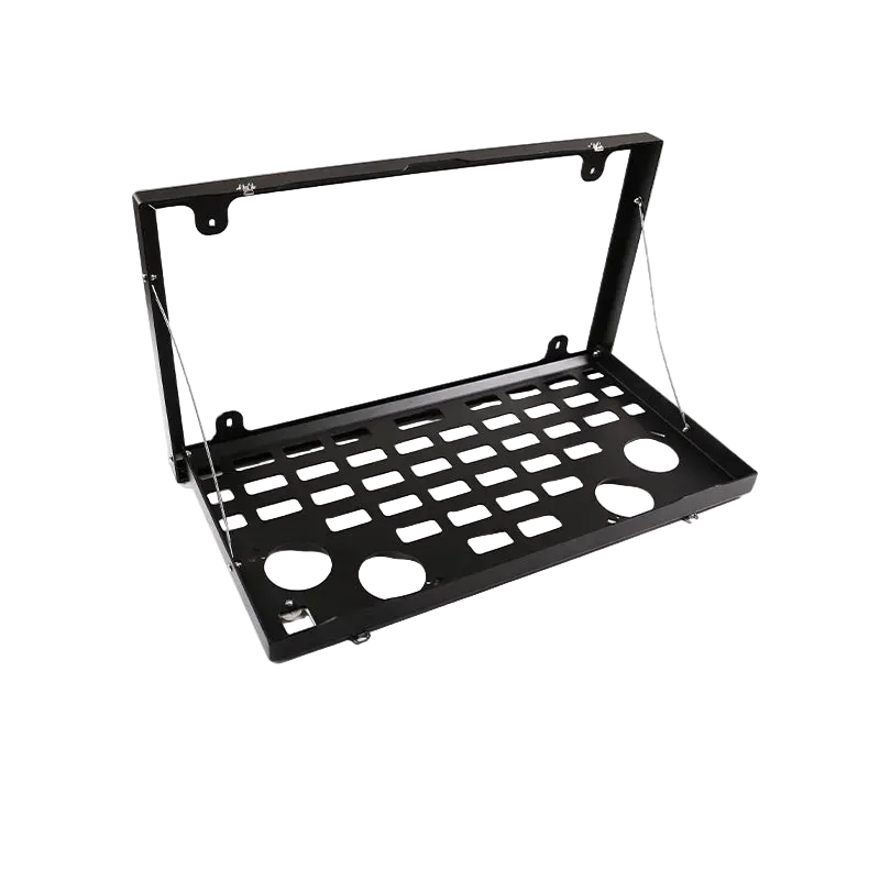 Aluminum Alloy Black Tailgate Table Back Door Foldable Shelf For Land Rover Defender 2004-22