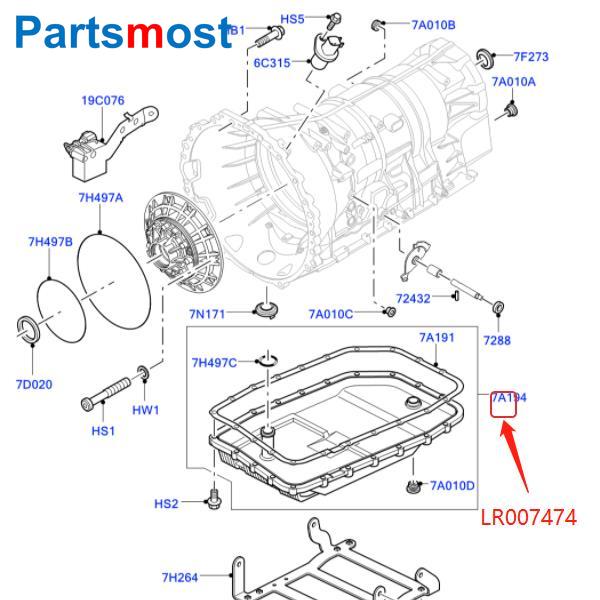 6 Speed Automatic Transmission Oil Pan For BMW E60 61 E90 91 92 24152333903 Jaguar C2C38963 Land Rover LR3 LR4 RR Sport LR007474