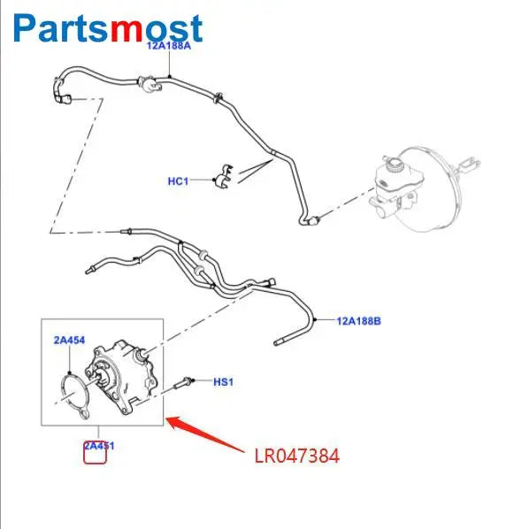 2.0L PETROL BRAKE VACUUM PUMP FOR LAND ROVER FREELANDER 2 RANGE ROVER EVOQUE DISCOVERY SPORT JAGUAR 724807650 LR025601 LR047384