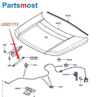 Thumbnail for 2pcs Gas Struts for Land Rover LR2 Freelander 2 Bonnet / Tailgate Gas Spring Lifts Hood Support 6H5216C826BD LR001773 / LR002104