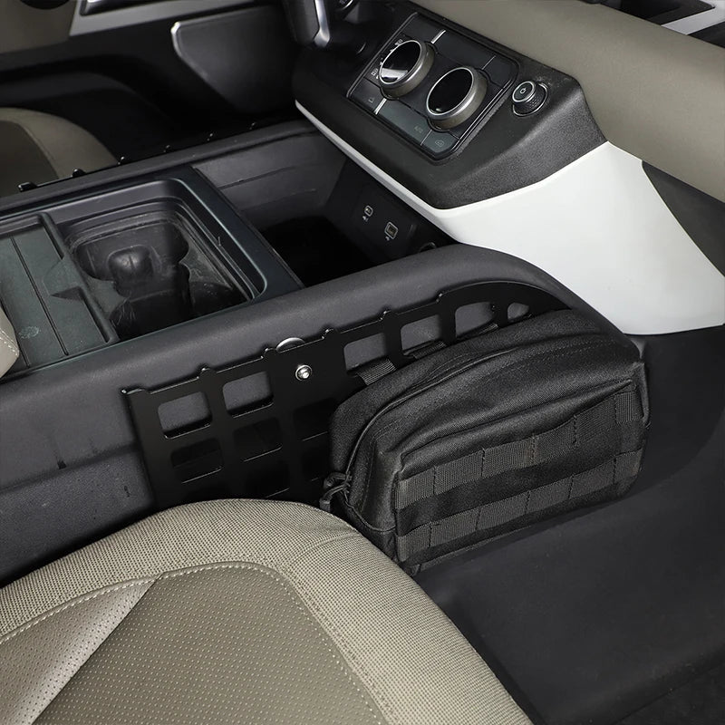 Aluminum Car Central Control Side Storage Bag Rack Multi-Function Rack For Land Rover Defender 90 110 2020-2024