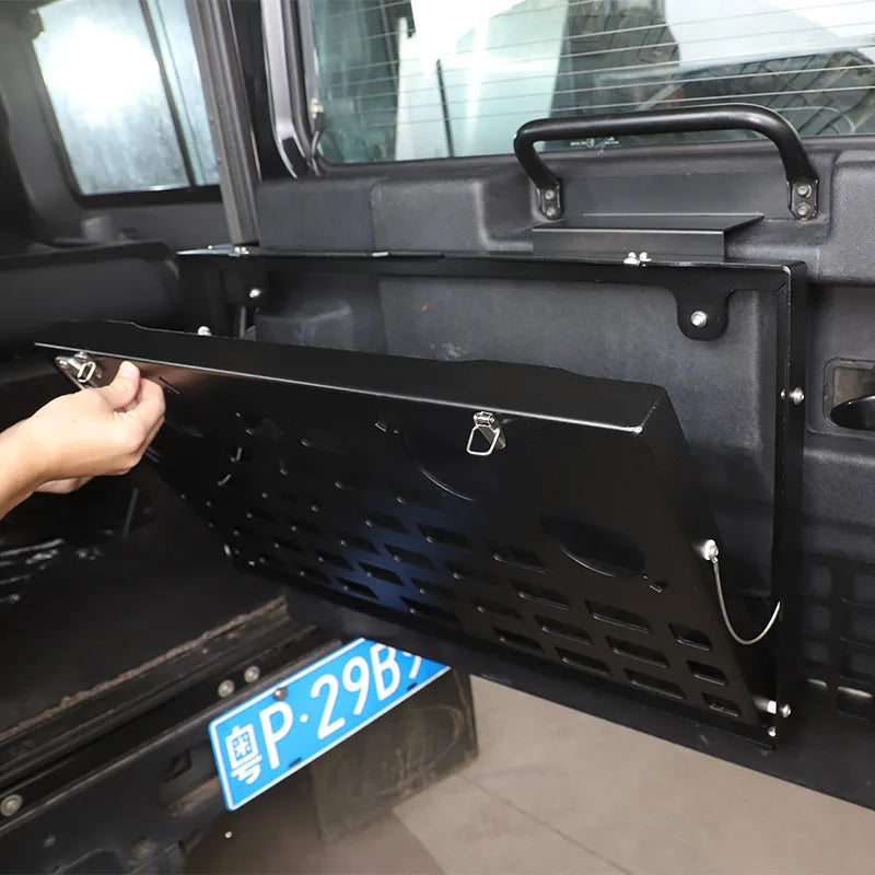 Aluminum Alloy Black Tailgate Table Back Door Foldable Shelf For Land Rover Defender 2004-22