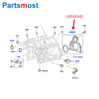 Thumbnail for CRANKSHAFT REAR RETAINER & OIL SEAL FOR LAND ROVER RANGE ROVER RR SPORT DISCOVERY 3 LR4 3.0L V6 DIESEL JAGUAR C2S52379 LR036542