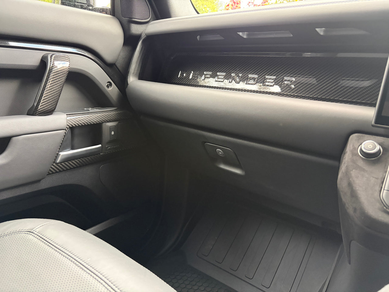 Carbon Fibre replacement Door handle cover for Defender L663 110/130 2020 - 2024