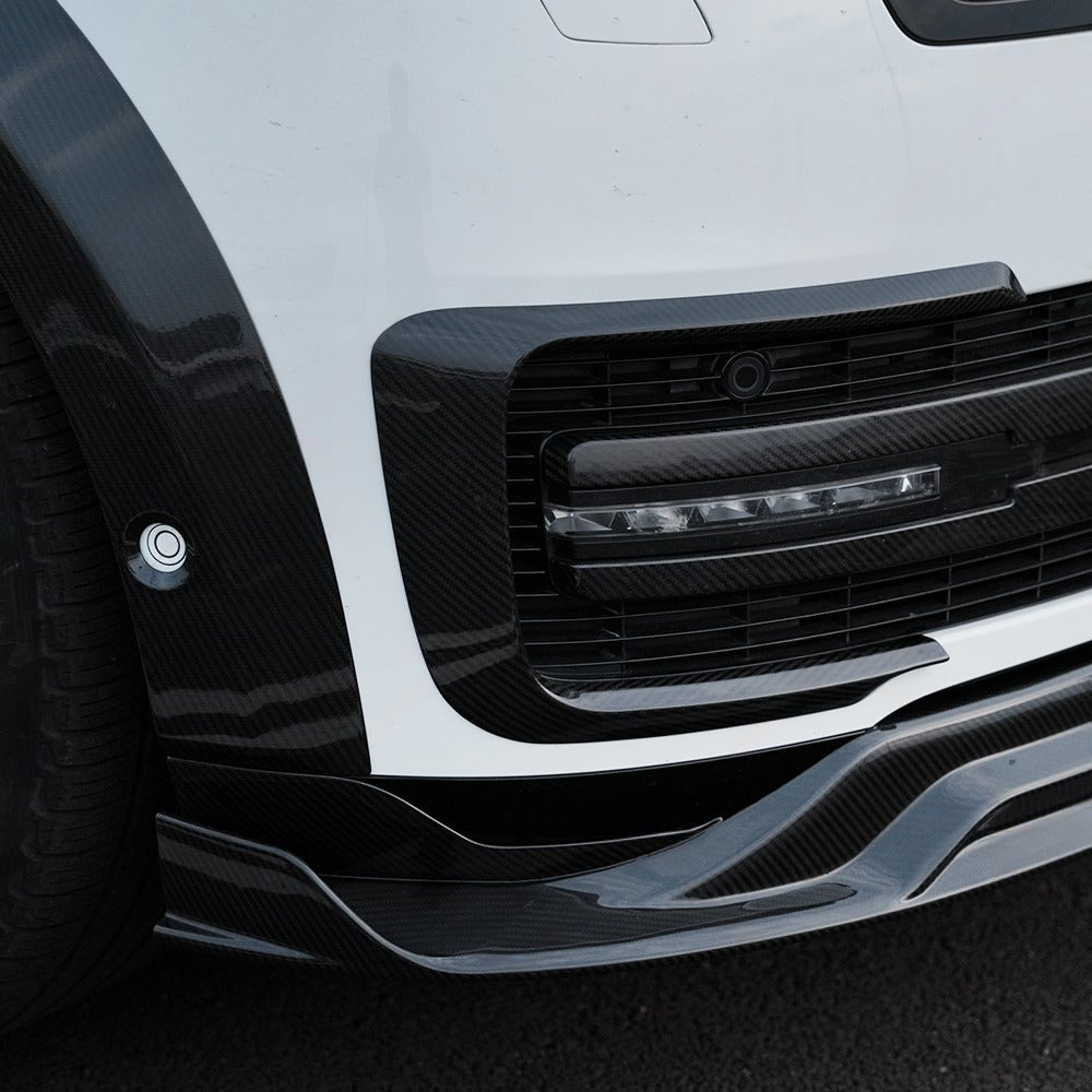Range Rover Vogue L460 Carbon Fibre Front Lip Add-On (2022+ ) Real Carbon Fibre Front Bumper Splitter Upgrade