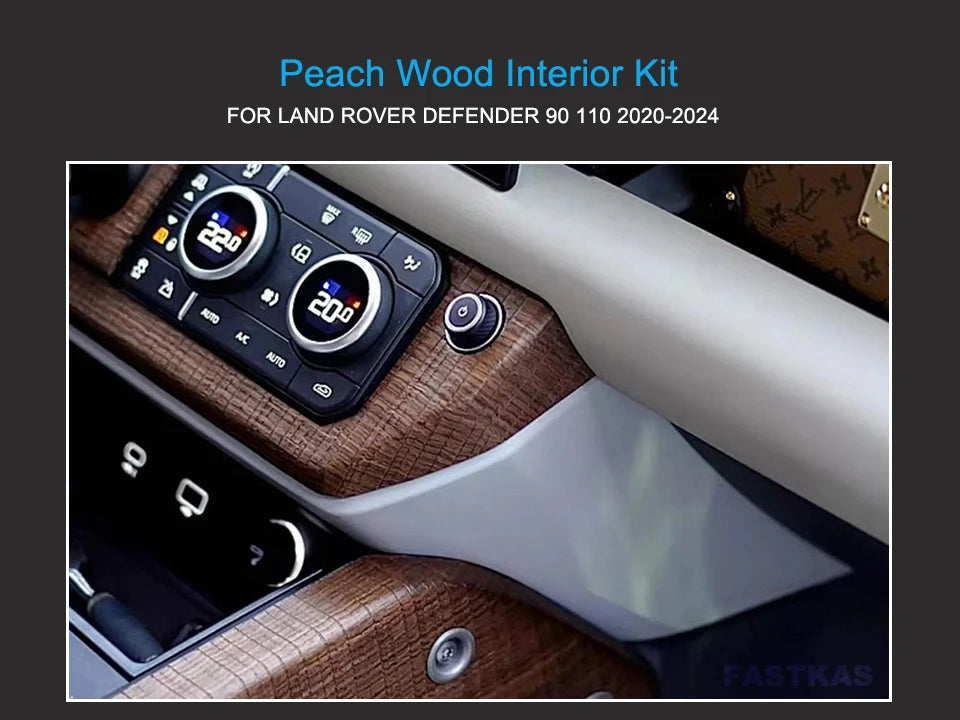 Peach / Walnut Wood Interior Kit for Land Rover Defender 90 110 2020-2024