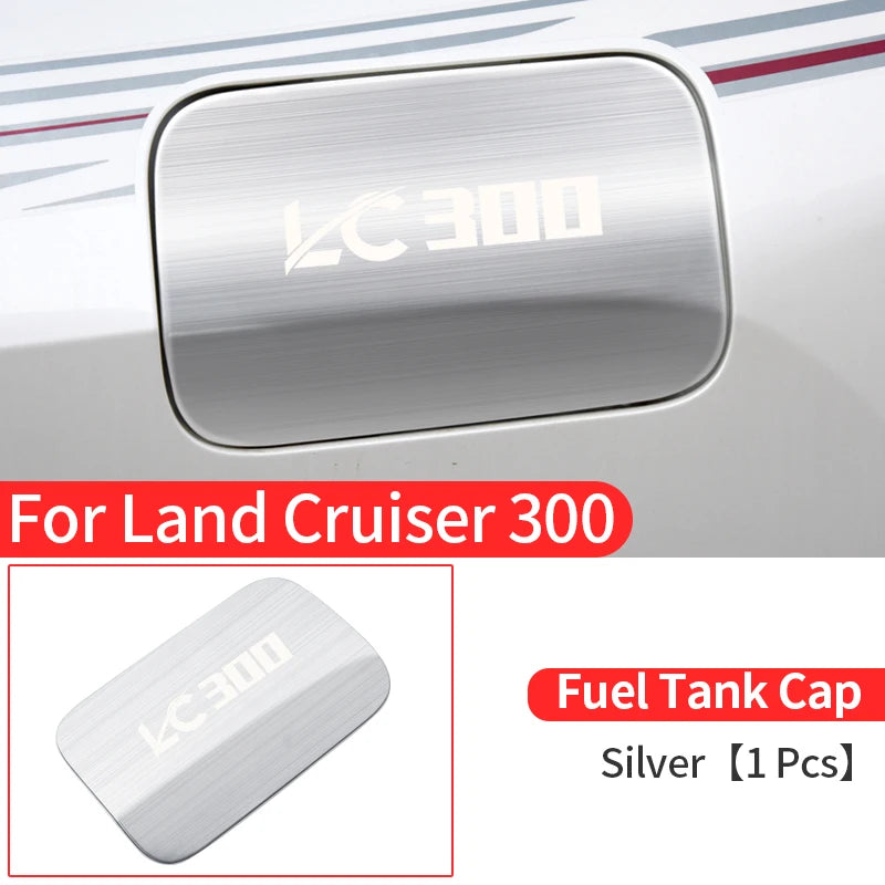 Stainless Steel Fuel Cap Cover for Toyota Land Cruiser 300 Lc300