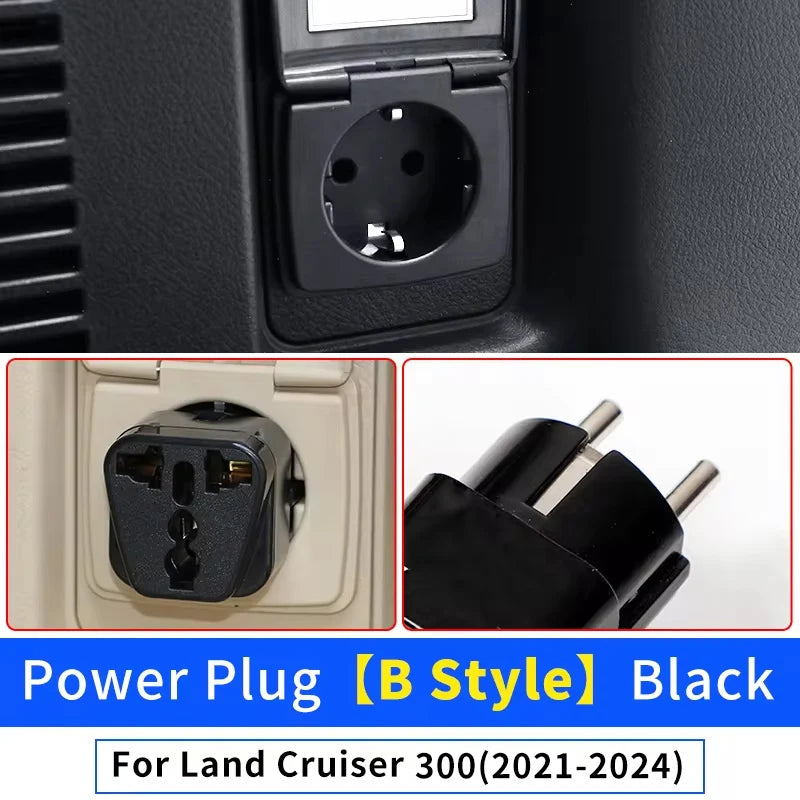 Trunk Power Plug 12V to 220 Volt Converter For Toyota Land Cruiser 300 LC300 2021-2024