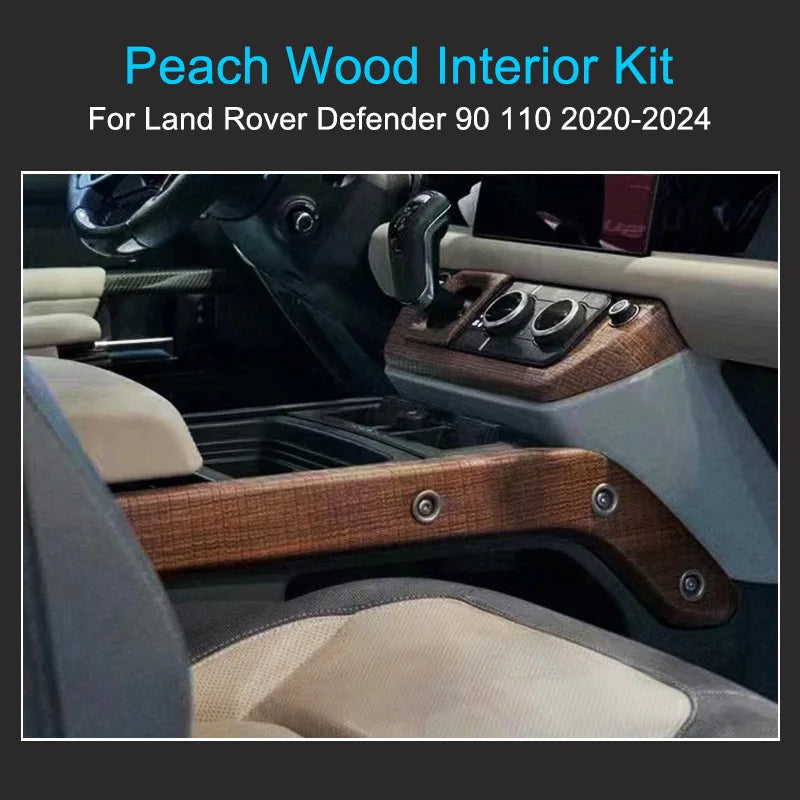 Peach / Walnut Wood Interior Kit for Land Rover Defender 90 110 2020-2024