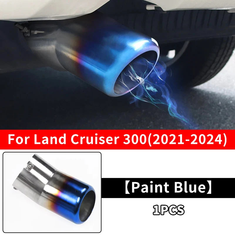 Tail Throat Exhaust Pipe Decorative FJ300 Muffler For 2021-2024 Toyota Land Cruiser 300 LC300