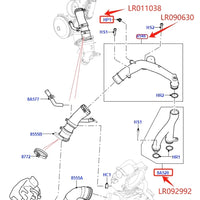 Thumbnail for 3.0L V6 5.0L V8 COOLANT PIPE PLUG DRAIN HOSE CONNECTOR FOR NEW DISCOVERY LR4 RANGE ROVER 2010-2012 RR SPORT 2014- VELAR LR011038