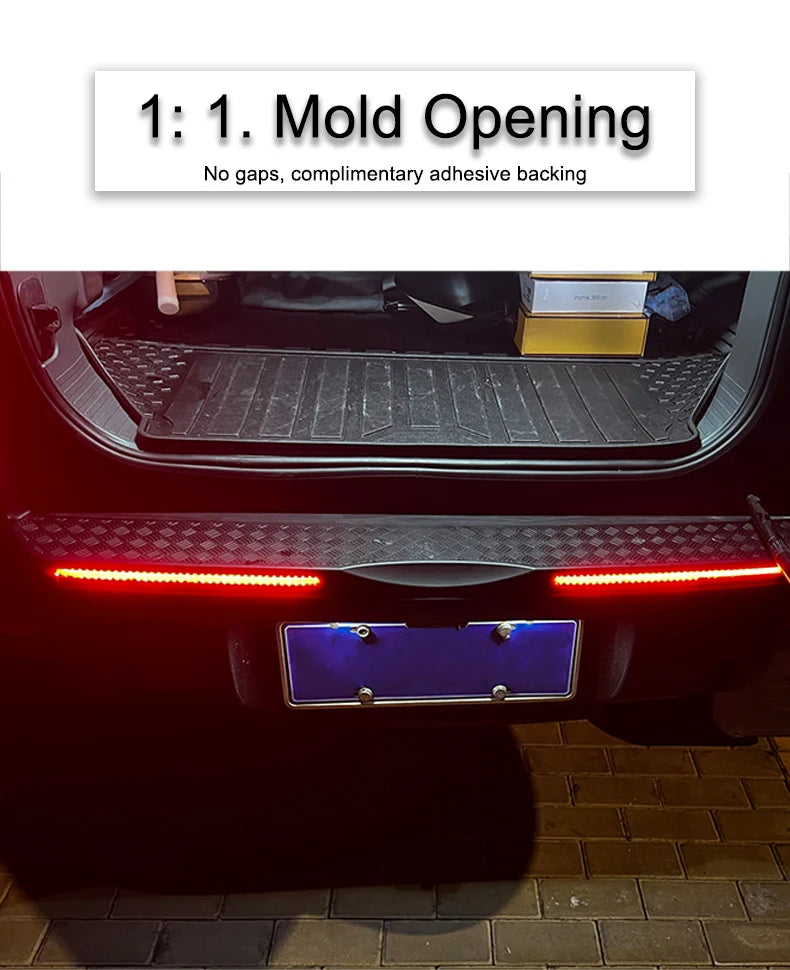 LED Rear Bumper Tailgate Cover with Dynamic Brake Light for Defender L663