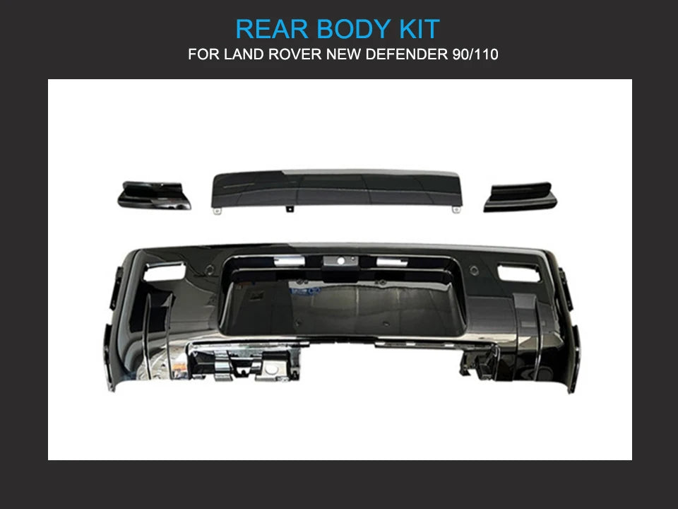 Body Kits for Land Rover Defender 110 2020-2024 High Quality Bumper Fog Light Case Grille modification Gloss Black Kit