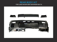 Thumbnail for Body Kits for Land Rover Defender 110 2020-2024 High Quality Bumper Fog Light Case Grille modification Gloss Black Kit