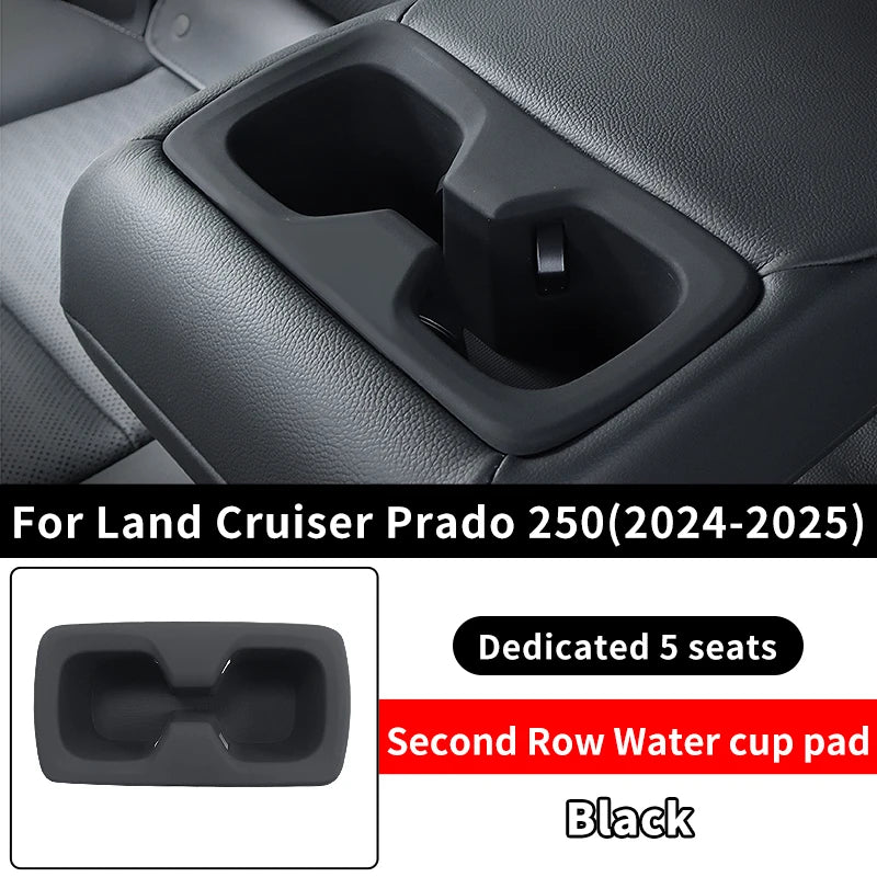 Second Row Water Cup Silica gel pad For Toyota Land Cruiser 250 2024 2025