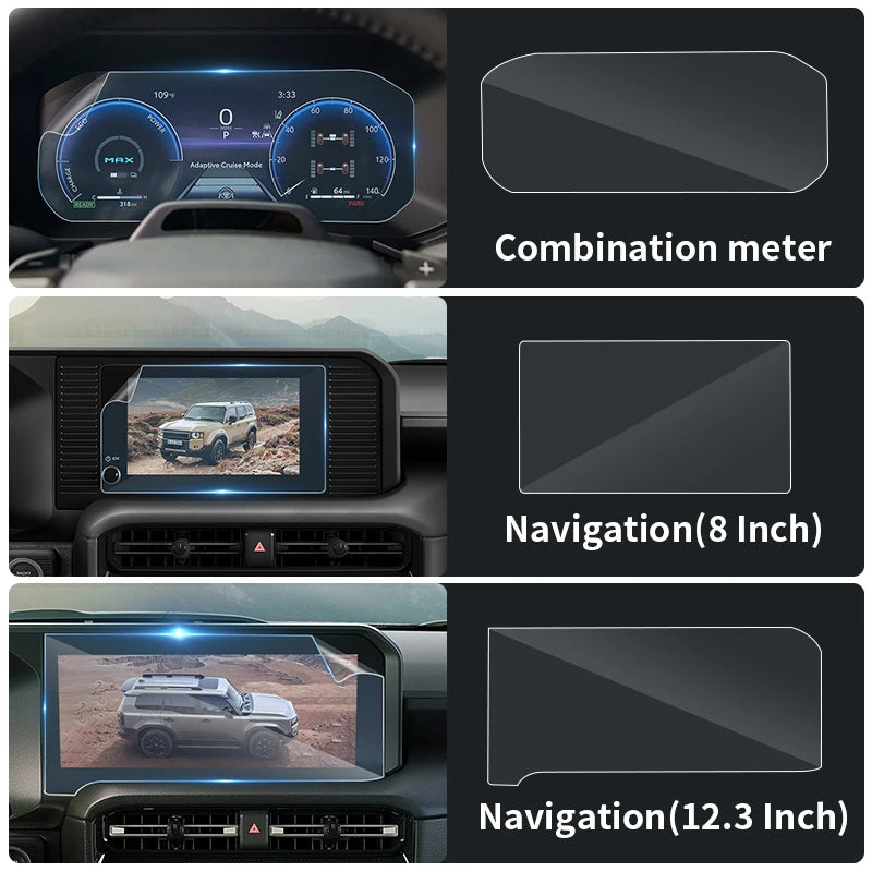 Navigation Screen Protector Protective Interior for  Toyota Land Cruiser 250 2024 1958 Prado LC250