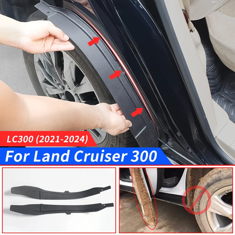 Rear Wheel Fender Lining Door Fender For 2021-2024 Toyota Land Cruiser 300 LC300