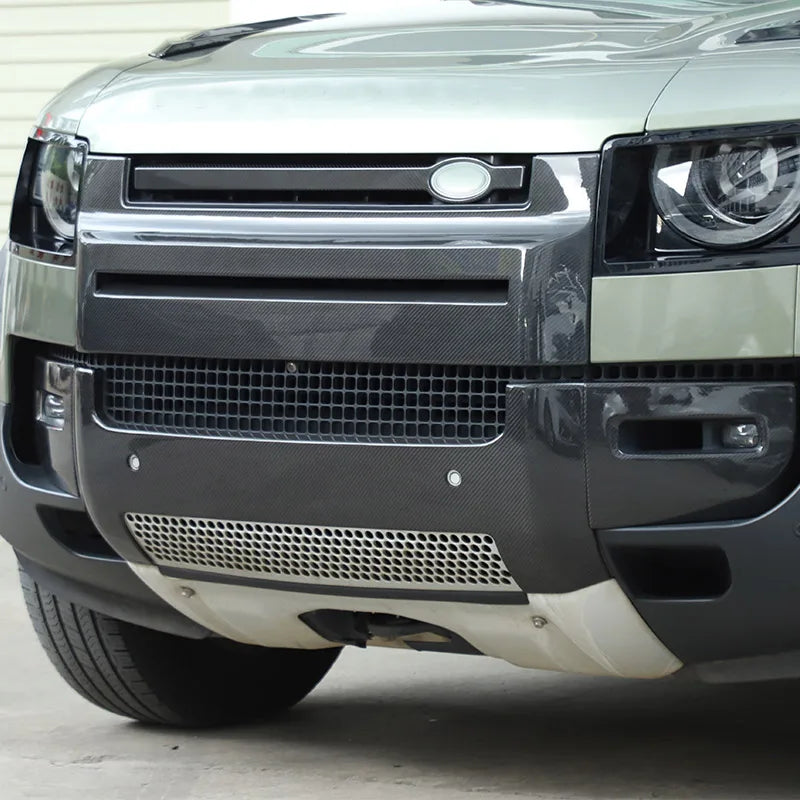 Real carbon fiber Front Bumper Grille Covers For Land Rover Defender 90 110 130 2020+