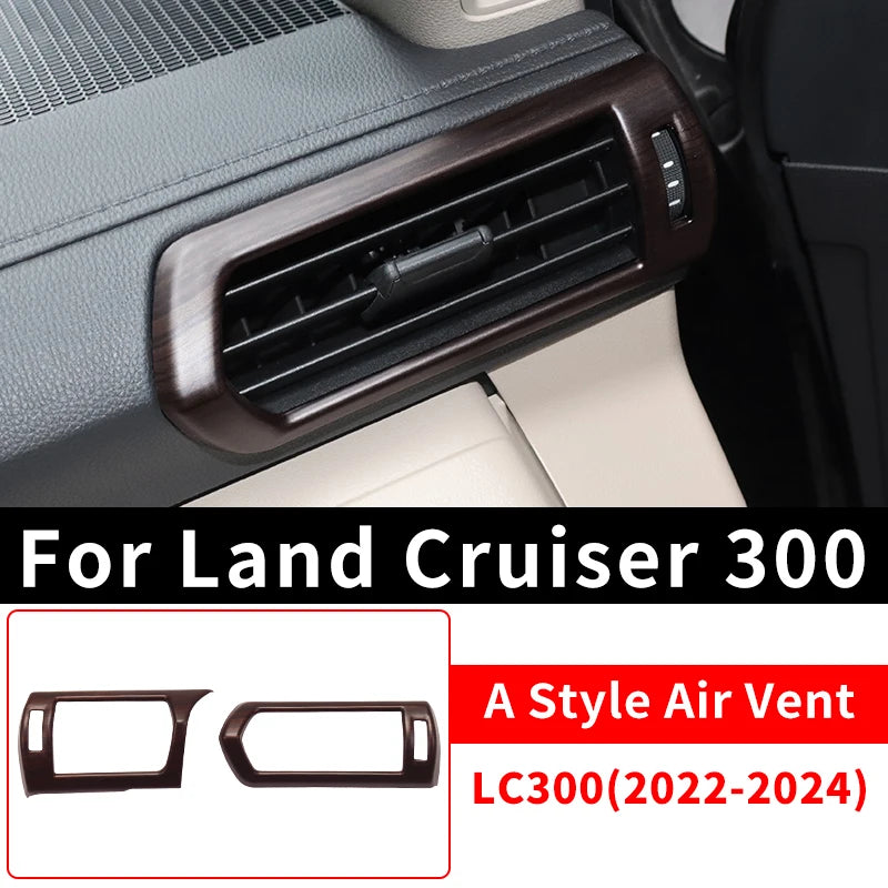 For 2021-2024 Toyota Land Cruiser 300  High Configuration Peach Wood Texture Interior Accessories LC300 Upgraded Modification