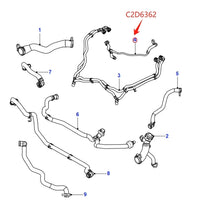 Thumbnail for NEW 3.0 ENGINE RADIATOR COOLANT BLEED VENT HOSE EXPANSION TANK BOTTLE OVERFLOW PIPE FOR JAGUAR XF 2009-2015 XJ 2010-2019 C2D6362