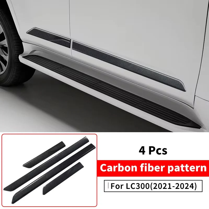 Side  Carbon fiber pattern Decoration Strip For Toyota Land Cruiser LC300 2021-2024