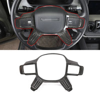 Thumbnail for Real Carbon Fiber Car Steering Wheel Decorative Panel Cover For Land Rover Defender 90 110 2020-2024