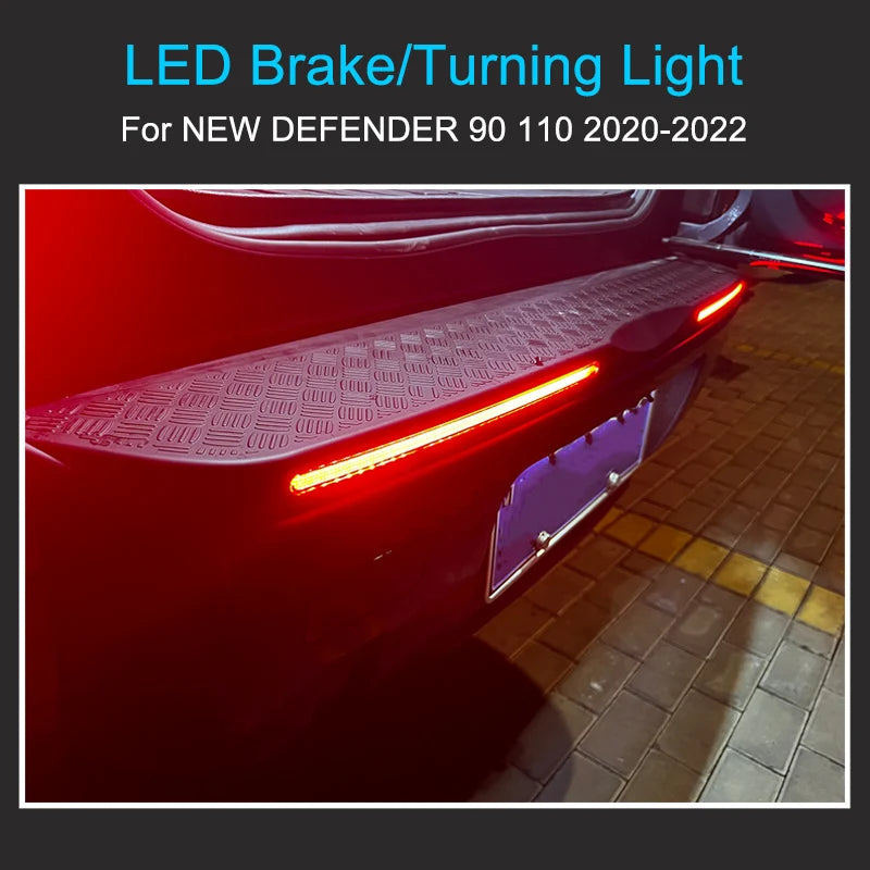 LED Rear Bumper Tailgate Cover with Dynamic Brake Light for Defender L663