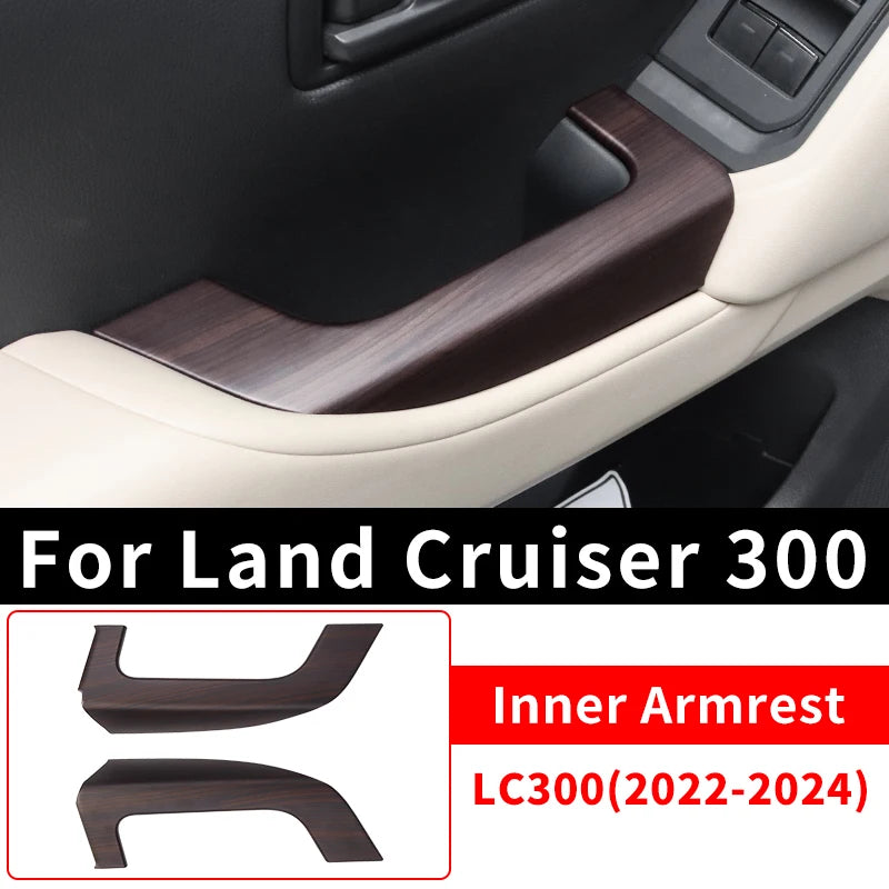 For 2021-2024 Toyota Land Cruiser 300  High Configuration Peach Wood Texture Interior Accessories LC300 Upgraded Modification