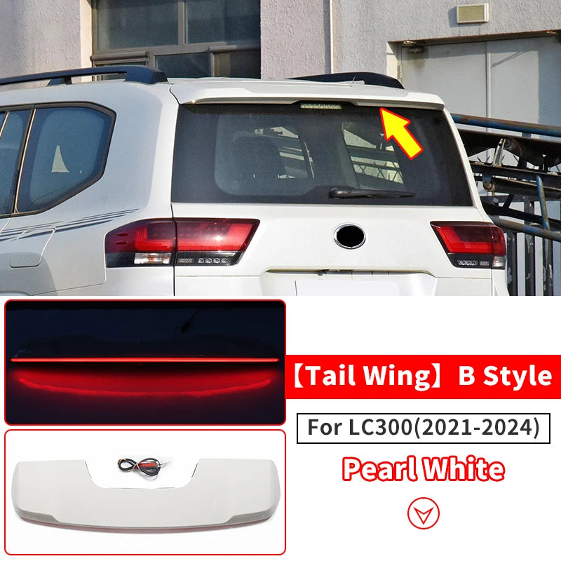 Dynamic Tail Wing  Spoiler For 2021-2024 Toyota Land Cruiser 300 LED LC300 FJ300