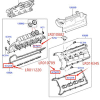 Thumbnail for 5.0L PETROL VALVE COVER GASKET LR010882 LR010789 SPARK PLUG HOLE SEAL LR011220 LR014345 FOR LR4 RANGE ROVER SPORT VELAR DEFENDER