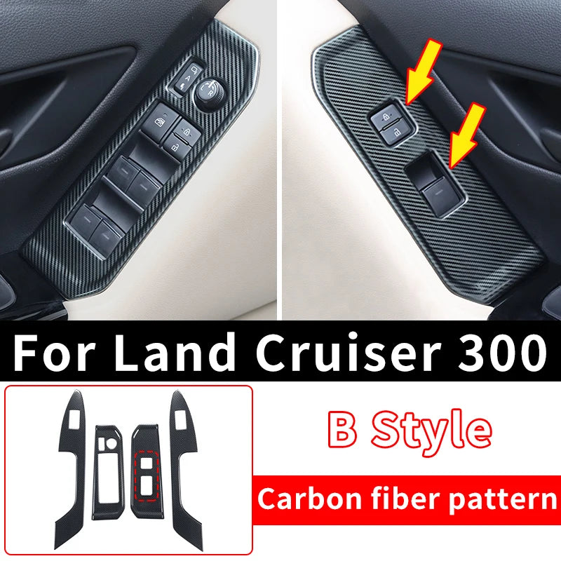 Windows Control Panel Decoration Protective Sticker For Toyota Land Cruiser 300 2021 2022 2023 LC300