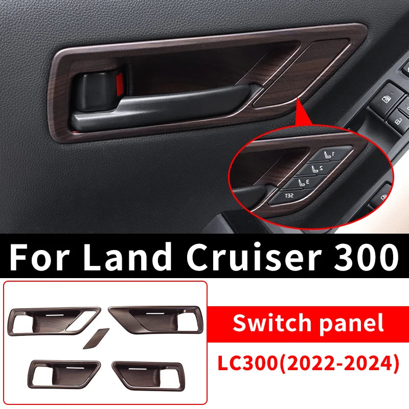 For 2021-2024 Toyota Land Cruiser 300  High Configuration Peach Wood Texture Interior Accessories LC300 Upgraded Modification